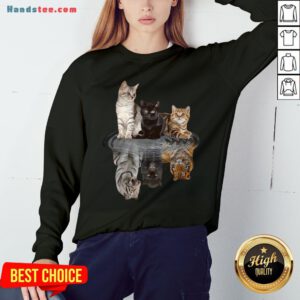 Awesome The Cats Water Mirror Reflection Tigers Sweatshirt - Design By Handstee.com