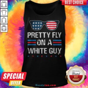 Nice Glasses Pretty Fly On A White Guy Tank Top - Design By Handstee.com