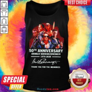 Arnold Schwarzenegger 50th Anniversary Thank You For The Memories Tank Top - Design By Handstee.com