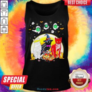 Funny Cat Costume Happy Halloween Tank Top - Design By Handstee.com