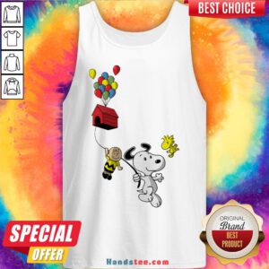 Snoopy And Charlie Brown Woodstock Balloon Tank Top - Design By Handstee.com