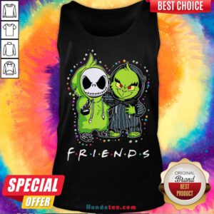 Baby Jack Skeleton And Baby Green Friends Light Christmas Tank Top - Design by Handstee.com