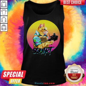 Pretty Donut Operator Cat Tank Top - Design by Handstee.com