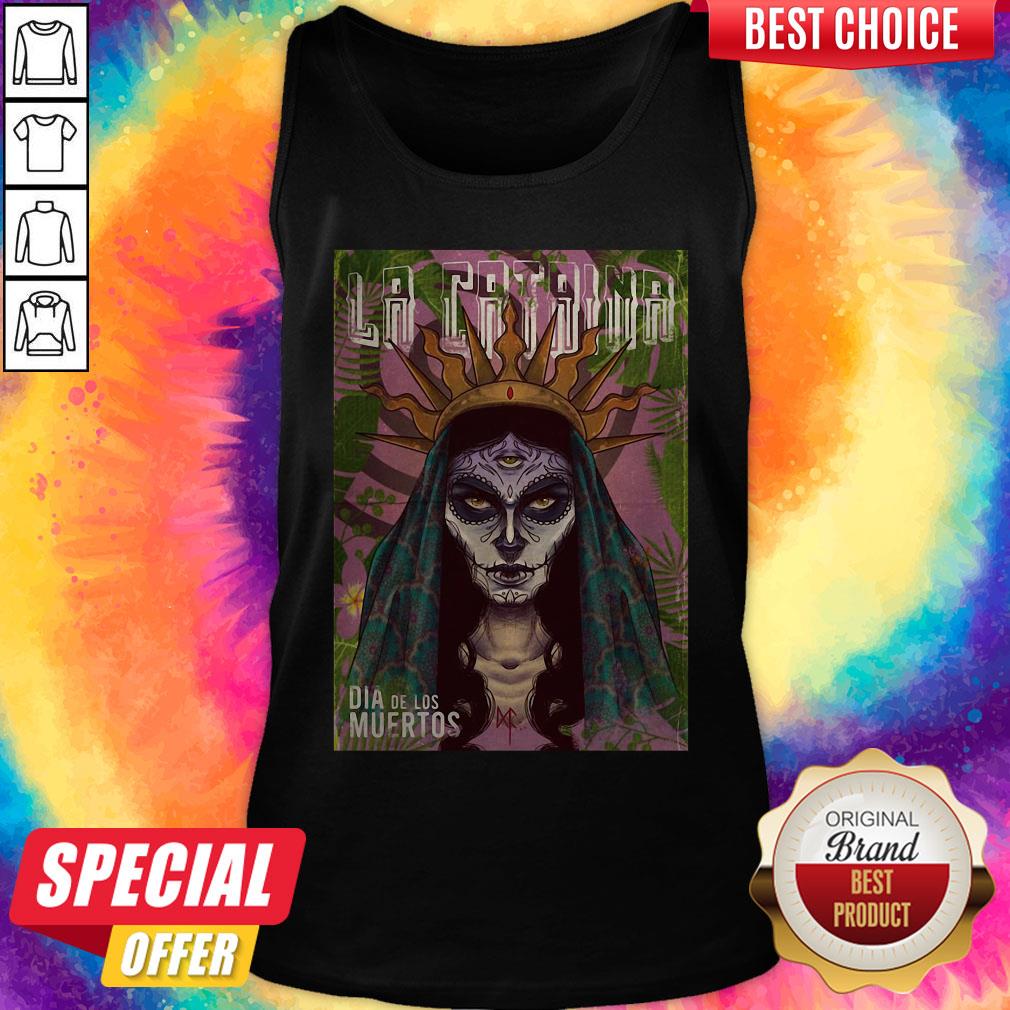 La Catrina Skull Dia De Los Muertos Day Of Dead Halloween Tank Top