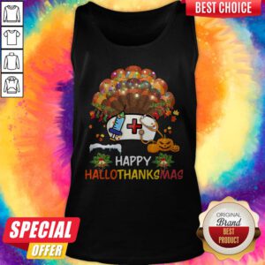 Nurse Happy Hallo Thanks Mas Halloween Christmas Tank Top