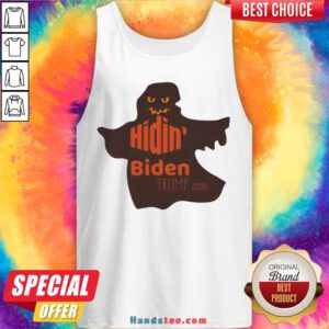 Ghost Hidin' Biden Trump 2020 Halloween Tank Top