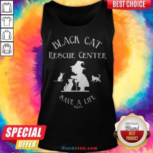 Black Cat Rescue Center Save A Life Salem Witch Halloween Tank Top - Design By Handstee.com