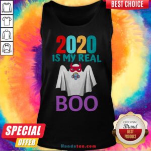 Colorful 2020 Is My Real Boo Ghost Halloween Tank Top - Design By Handstee.com
