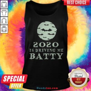 Funny 2020 Is Driving Me Batty Halloween Tank Top - Design By Handstee.com