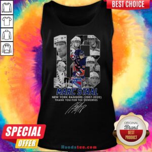 18 Marc Staal New York Rangers 2007 2020 Thank You For The Memories Signature Tank Top - Design By Handstee.com
