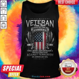 Veteran Ended Against Terrorism On American Soil America Flag Tank Top - Design By Handstee.com