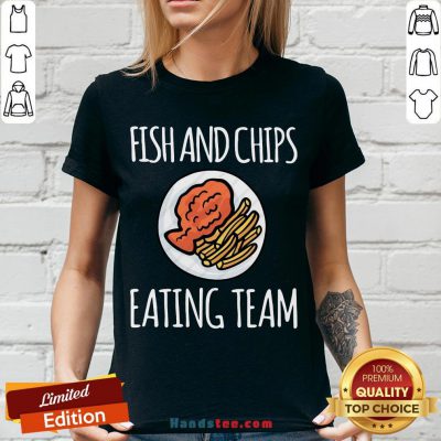 Top Fish And Chips Eating Team V-neck- Design By Handstee.com