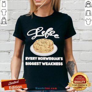 Top Lefse Every Norwegian’s Biggest Weakness V-neck- Design By Handstee.com