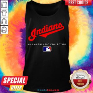 Top Mlb Authentic Collections Cleveland Indians Tank Top- Design By Handstee.com