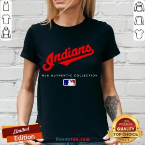Top Mlb Authentic Collections Cleveland Indians V-neck- Design By Handstee.com