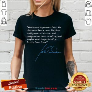 Top Truth Over Lies Joe Biden 2020 V-neck - Design By Handstee.com