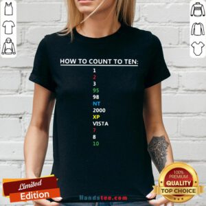 Colorful How To Count To Ten In Software V-neck - Design by Handstee.com
