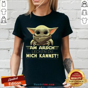 Baby Yoda Am Arsch Lecken Du Mich Kannst V-neck - Design by Handstee.com