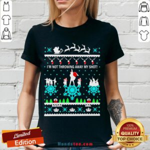I’m Not Throwing Away My Shot Christmas V-neck - Design by Handstee.com