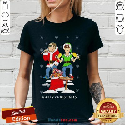 Funny Happy Mondays Christmas 2020 V-neck - Design by Handstee.com