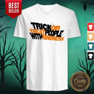 Trick Or Treat People With Kindness Ghost Halloween V-neck