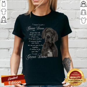 I Know I’m Just A Great Dane But If You Feel Sad I’ll Be Your Smile If You Cry V-neck