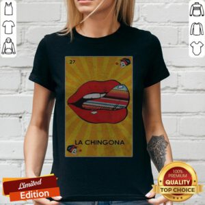 Awesome La Chingona Lips V-neck
