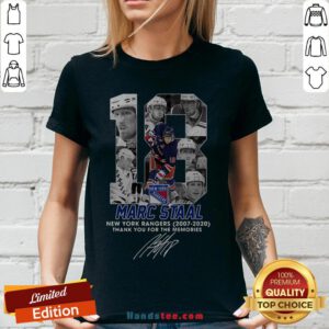 18 Marc Staal New York Rangers 2007 2020 Thank You For The Memories Signature V-neck - Design By Handstee.com