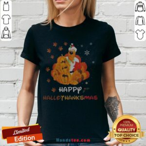 Scooby Doo Happy Hallothanksmas Christmas Halloween V-neck - Design By Handstee.com