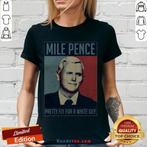 Official Mile Pence Pretty Fly For A White Guy V-neck - Design By Handstee.com