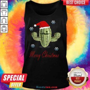 Awesome Cactus Santa Merry Christmas Succulent Plants Tank-Top- Design By Proposetees.com