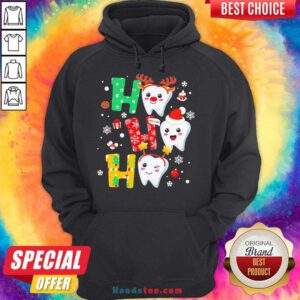 Awesome Dental Teeth Ho Ho Ho Merry Christmas Hoodie- Design By Handstee.com