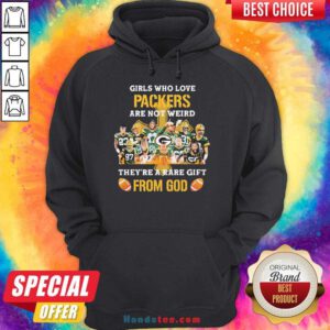 Awesome Girls Who Love Green Bay Packers Are Not Weird They Are A Rare Gift From God Cross Hoodie- Design By Handstee.com