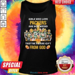 Awesome Girls Who Love Green Bay Packers Are Not Weird They Are A Rare Gift From God Cross Tank-Top- Design By Handstee.com