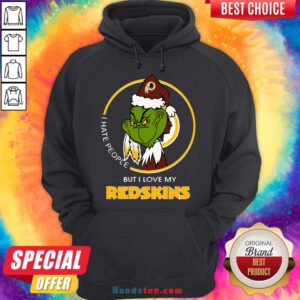 Awesome I Hate People But I Love My Washington Redskins Grinch Sweatshirt- Design By Handstee.com