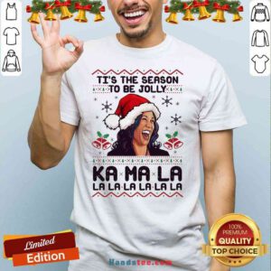 Awesome Kamala Harris Tis The Season To Be Jolly Kamala La La La Christmas Shirt- Design By Proposetees.com