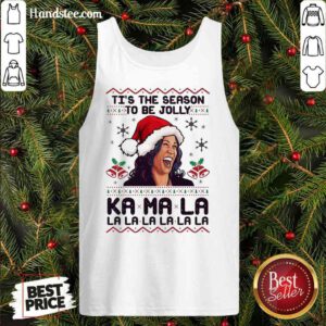Awesome Kamala Harris Tis The Season To Be Jolly Kamala La La La Christmas Tank-Top- Design By Proposetees.com