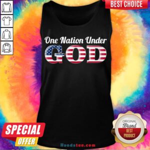 Awesome One Nation Under GOD American Flag Tank Top- Design By Handstee.com