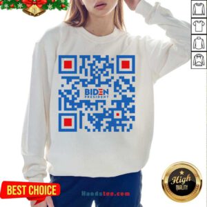 Awesome Qr Code President Biden Sweatshirt- Design By Handstee.com