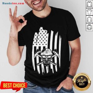Skull USA Flag American Themed Decor Shirt- Design By Handstee.com