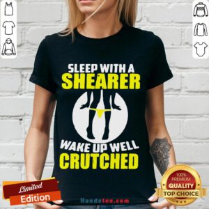 Awesome Sleep With A Shearer Wake Up Well Crutched V-neck- Design By Handstee.com