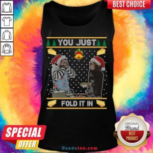 Awesome You Just Fold It In Ugly Christmas Sweat Tank Top- Design By Handstee.com