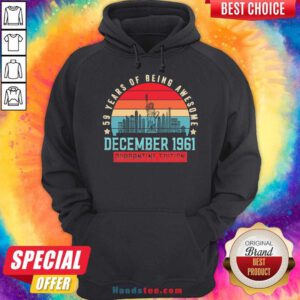 December 1961 59 Year Of Being Awesome Quarantine Edition Vintage Hoodie- Design By Handstee.com