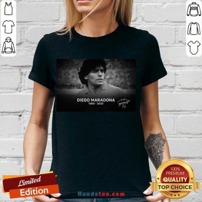 Diego Maradona 30 10 1960 – 25 11 2020 Rip Legend Never Die Signature V-neck- Design By Handstee.com