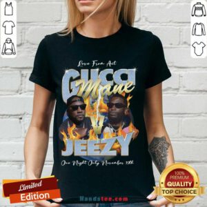 Funny Gucci Mane Verzuz Jeezy V-neck- Design By Handstee.com