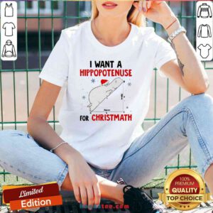 Funny I Want A Hippopotenuse For Christmath V-neck- Design By Proposetees.com
