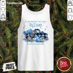 Funny In November We Wear Blue Pumpkin Tank Top- Design By Handstee.com