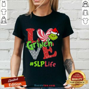 Funny Love Grinch #SLP Life Christmas V-neck- Design By Handstee.com