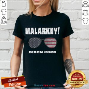 Funny Malarkey Biden 2020 Sunglasses American Flag Election V-neck- Design By Handstee.com