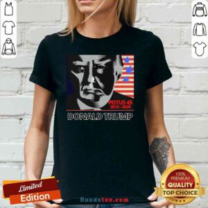 Funny Potus 45 2016-2020 Donald Trump American Flag V-neck- Design By Proposetees.com